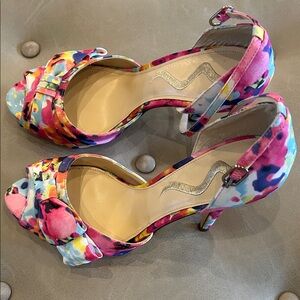 Colorful Floral Women's Heels